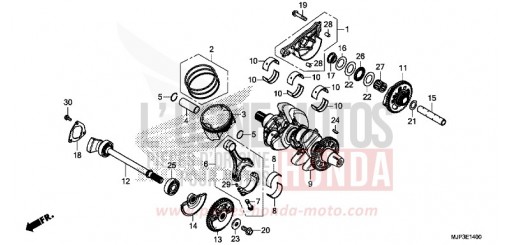 VILEBREQUIN/PISTON CRF1000DH de 2017